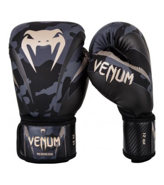 Боксерские перчатки VENUM IMPACT BOXING GLOVES - DARK CAMO/SAND Боксерские перчатки VENUM IMPACT BOXING GLOVES - DARK CAMO/SAND